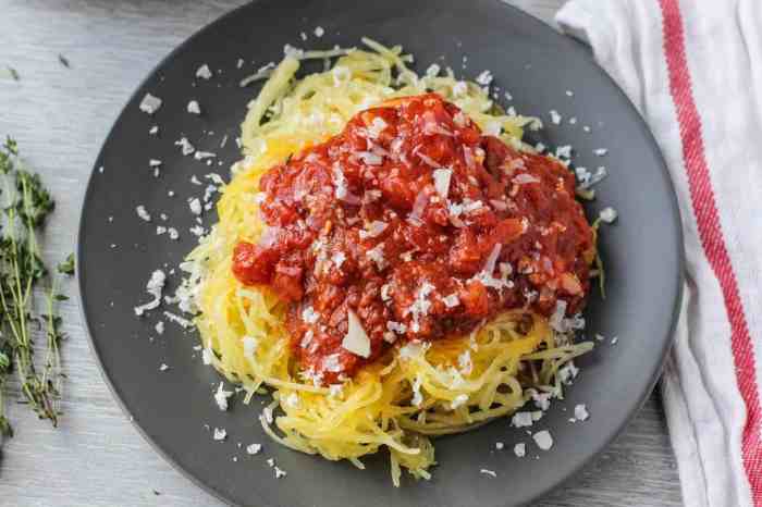 Spaghetti squash with sauce recipes