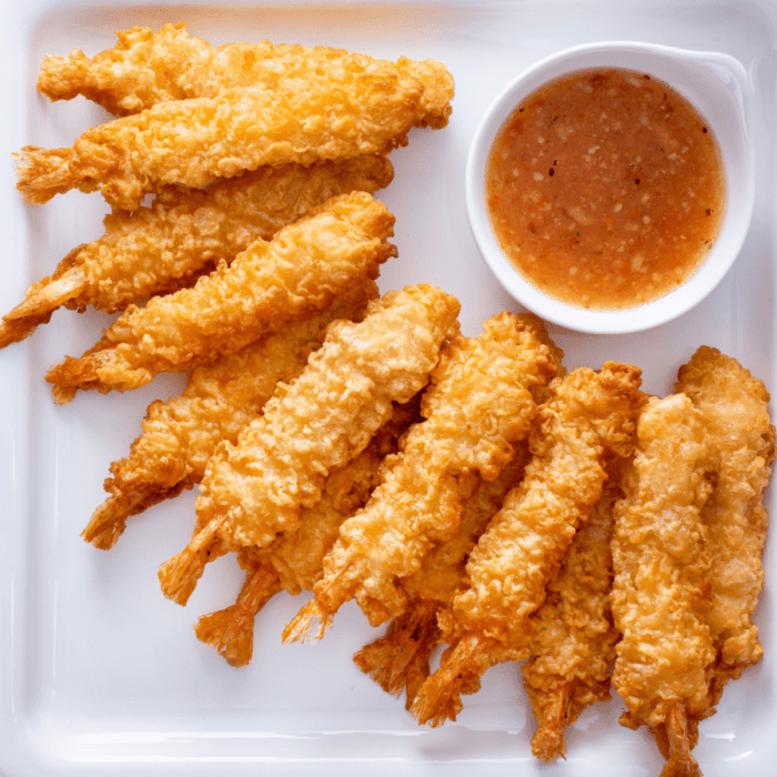 Tempura dipping shrimp chefjar