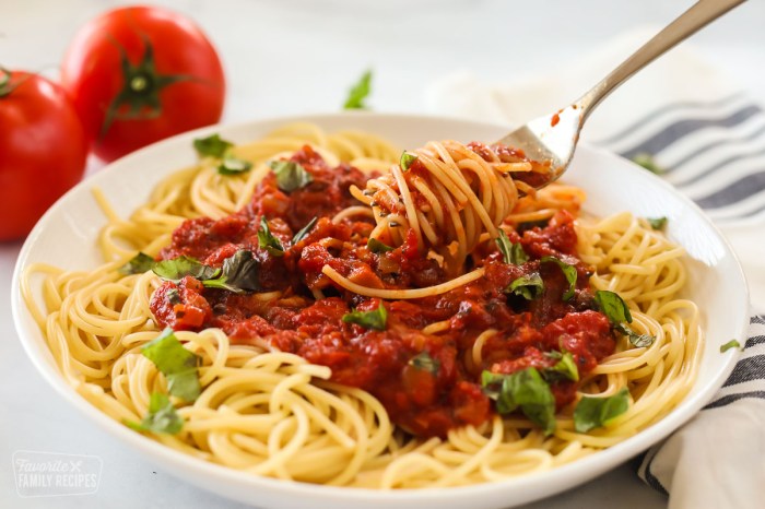 Spaghetti sauce recipes with fresh tomatoes