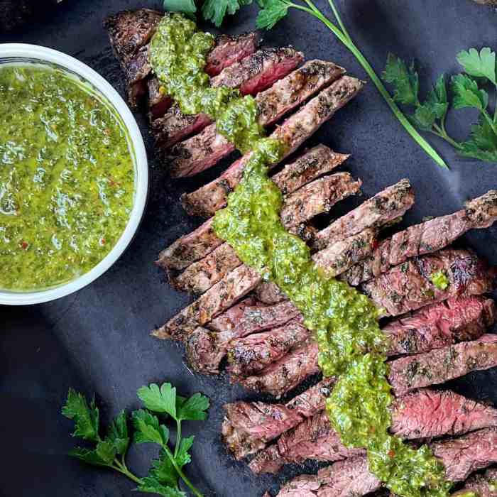 Steak with chimichurri sauce recipe