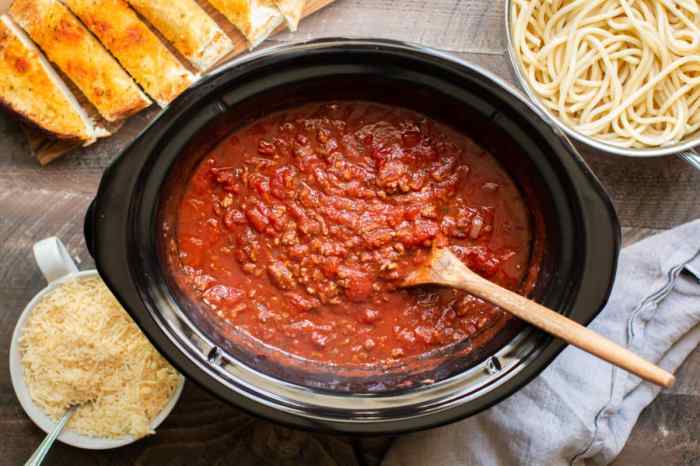 Spaghetti sauce recipe in slow cooker